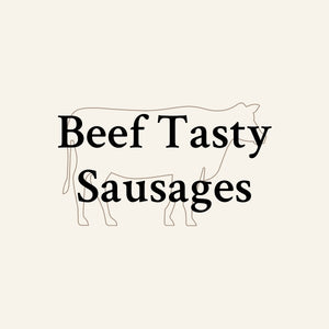 Gluten and preservative free, thick, tasty beef sausages