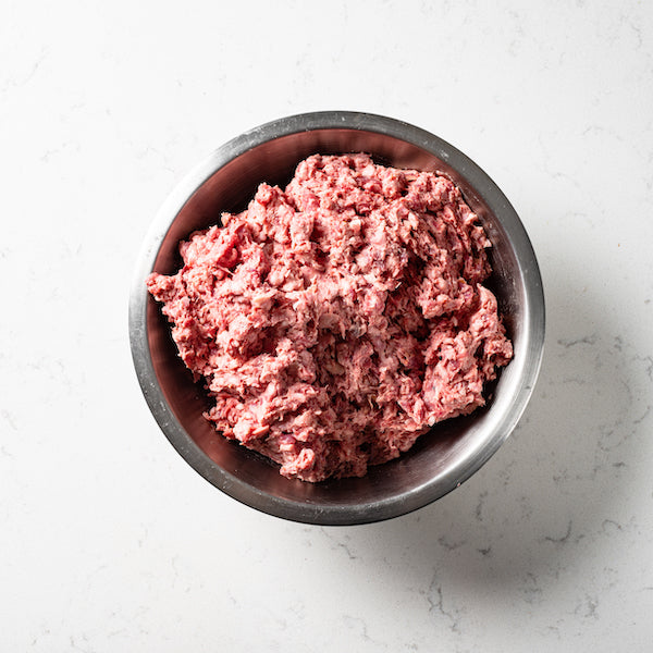 100% preservative free grass fed pet mince made from meat and fat.