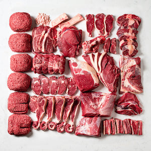 Items included in the Ethical Farmers 100% grass fed quarter cow share.