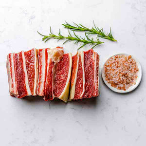 Grass fed & finished short ribs perfect for slow cooking from our regenerative farm in Dungog, NSW.