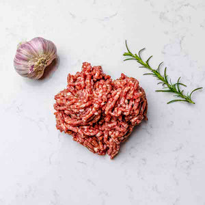 Grass fed lamb mince raised on a regenerative farm, NSW.