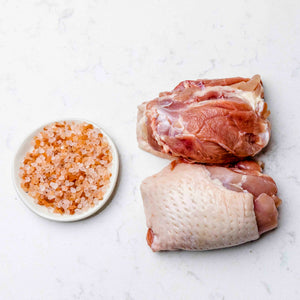 Pasture raised skin on chicken thigh fillets from our farm in Dungog, NSW.