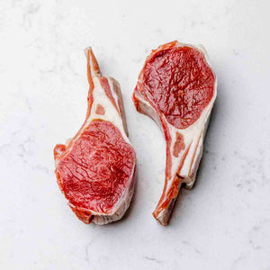 100% grass fed lamb cutlets from Ethical Farmers farm in Dungog, NSW.